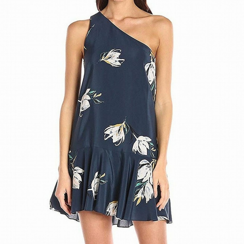 Amanda Uprichard Rhodes Floral One Shoulder Dress - Picture 1 of 7